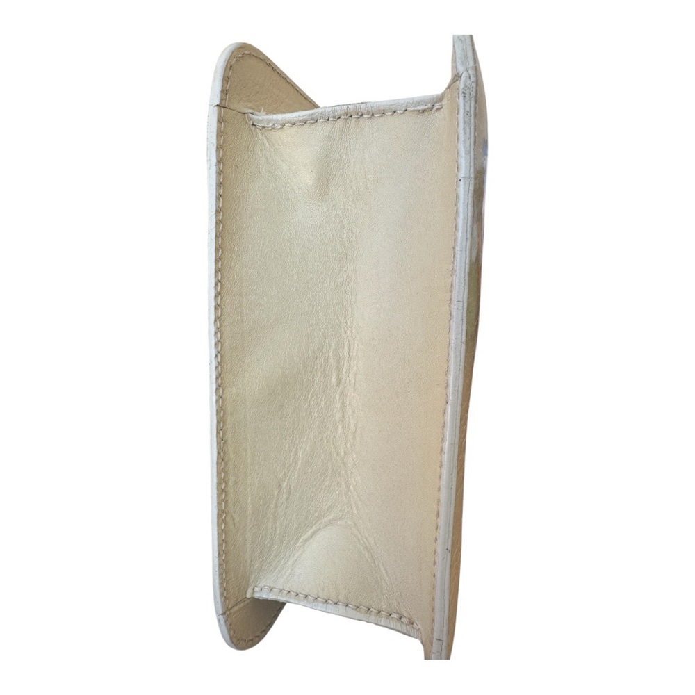 Furla Rare Authentic Y2K 90s Shoulder Mini Tote Bag in Cream Leather - Picture 9 of 13